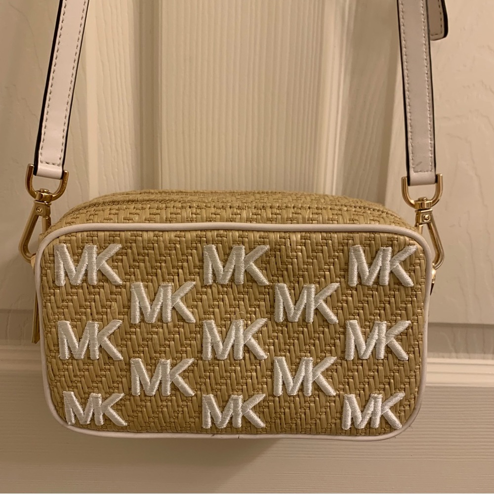 Michael Kors Straw Crossbody Bag
